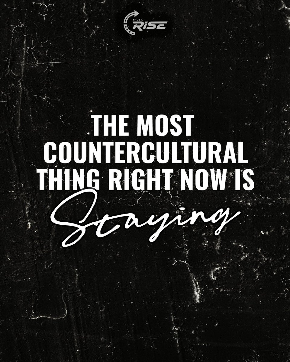 TPUSARISE's tweet image. In a culture that celebrates quitting, walking away, and starting over...staying is rebellion. 

Staying committed. 
Staying faithful. 
Staying when it’s hard.  

That’s how #WeRISE.