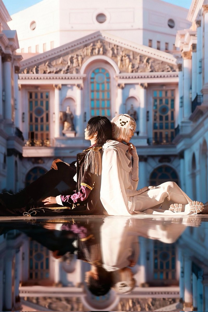 FiveN86772's tweet photo. 【state smp/cosplay】
“Worthy rival, cherished soul. Love and hate to the bone.
#statesmp #cosplay #fluxion #saparata #fluxarata #fanart #mcyt 
fluxion：95
saparata：39
📸：赋笛 https://t.co/BhwNdCxi0a