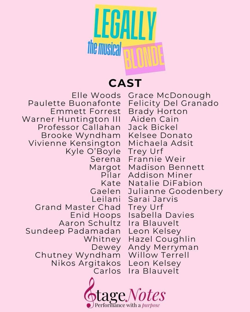 StageNotesWatn's tweet image. Congratulations to the Stage Notes cast of Legally Blonde. Save the day for July 23, 24, &amp;amp; 25, 2026 at the Dulles State Office Building at 7:00. 
Keep an eye out for our annual sponsorship campaign that will kick off on February 1. 
Legally Blonde will b… instagr.am/p/DT3XeUWlErA/