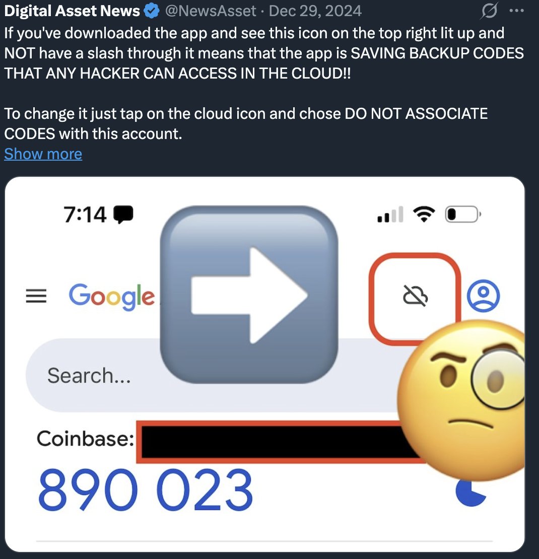 WARNING: 48 Million Gmail username and passwords have been leaked online. If you have a gmail account and also a google authenticator please know that you are at SERIOUS RISK IF YOU HAVE CRYPTO ALSO ON AN EXCHANGE b/c gmail stores back up codes. Here's how to delete them NOW.