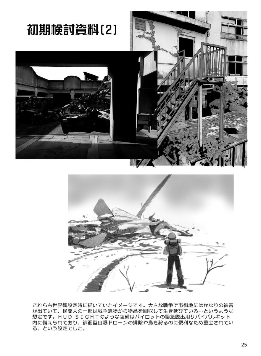 HUD SIGHT is a doujin (indie fan-made) product, so during its development I set it within a fictional world in which such a device actually existed.
In that setting, it is a component of a survival kit included in an ejection kit from a former regular military aircraft, in a