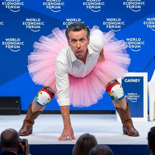 SaltyGoat17's tweet image. In case y'all missed Gavin at the WEF this week!!😂🤣