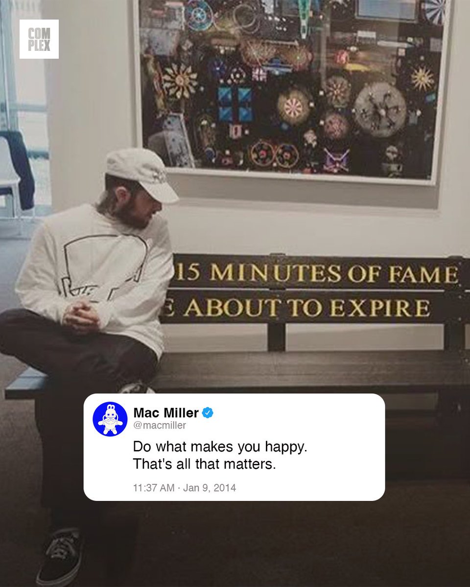ComplexMusic's tweet image. wise words from Mac Miller 🕊️
