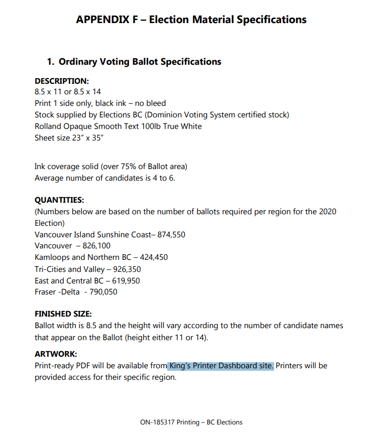 HayzeeUnscript's tweet photo. 🍁BC Elections - FOIPPA and Ballots 3

Elections BC says ballots are protected under the Election Act.

But the procurement specs say something else.

Ballots are created as digital files. Stored on government systems.

Distributed through the King’s Printer dashboard.
Delivered to vendors through controlled access.

That means ballots are:
-IT records.
-Procurement records.
-System-generated files.

So when they say “FOI doesn’t apply”…

Are they talking about ballots? Or everything around how ballots are created, handled, and controlled?

Because those are government records.

And government records are not supposed to disappear.

@TheRemanded @ShareawareCdn @iJMS412 @OmniG7 @AjcFisher @nancyvictoria 

/3