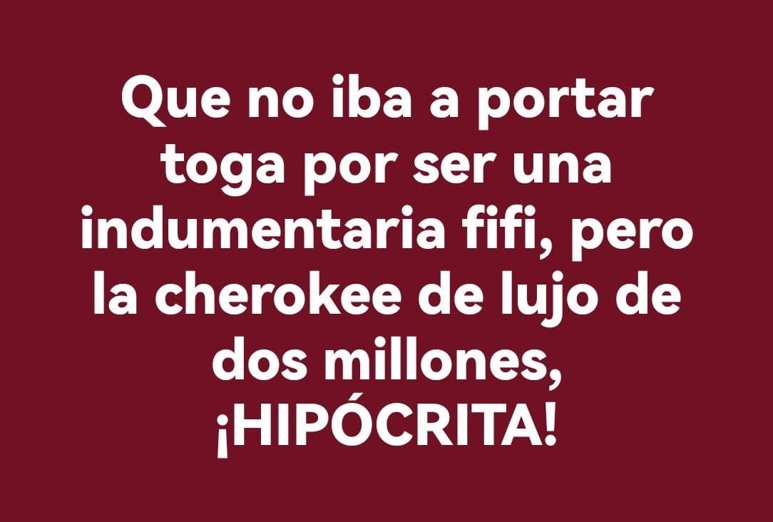 Toga NO , pero Cherokee de lujo si ! Inche LANGARA ⁦<a href="/SCJN/">Suprema Corte</a>⁩