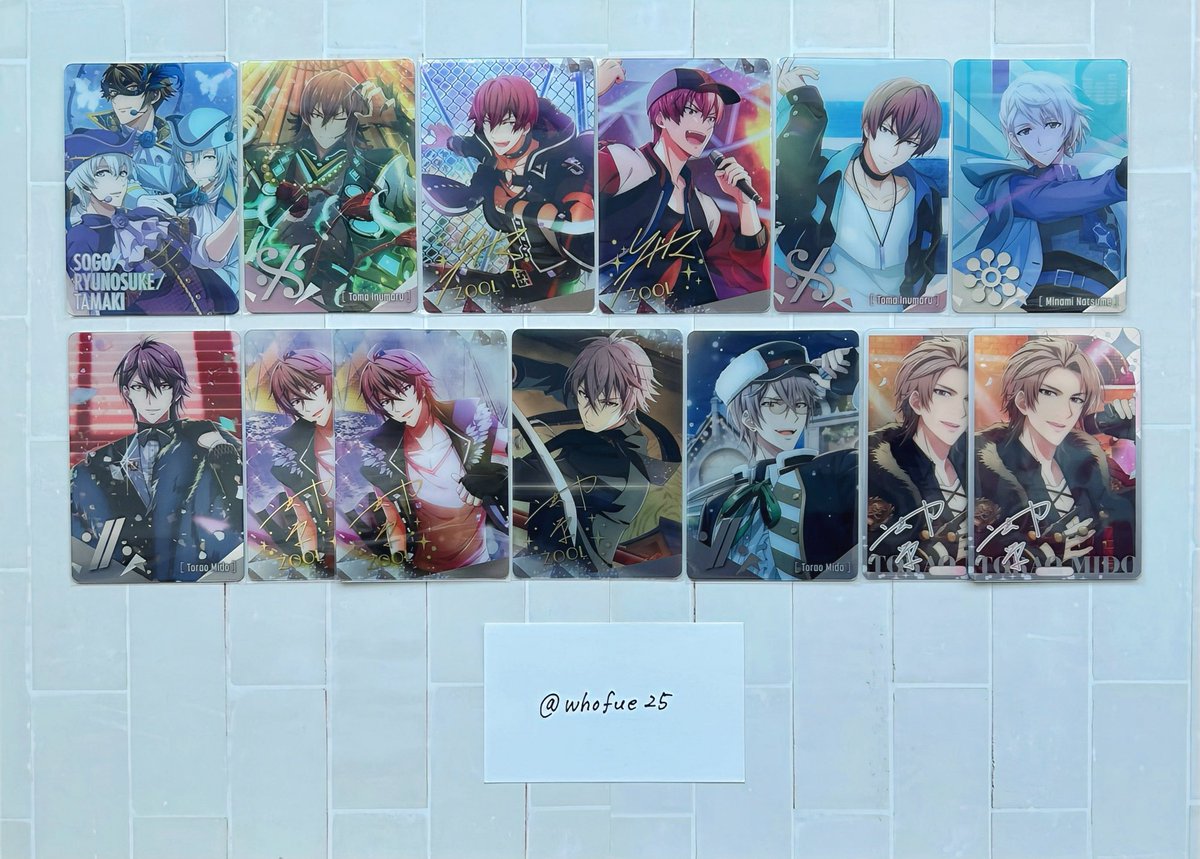 ˏˋ交換ˎˊ˗ アイドリッシュセブン　アイナナ　メタルカード　メタカ

譲￤一織* 三月 環 ナギ* 陸* 天 龍之介 トウマ 巳波 虎於

求￤ｱｲｽﾀ壮五

𓍯 ｱｲｽﾀ同種同数/他、当方3お相手様1の3:1
𓍯 都内手渡し/郵送可
𓍯 *は交換1以上または交換含む譲渡110円/枚
𓍯 検索よりお気軽にお声掛けください