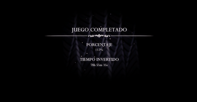 El metroidvania es goty !1!1 Juegazo amigo, platinadísimo con su 5to panteón y último final, GGs hollow knight, una frustrante pero buenísima experiencia :D