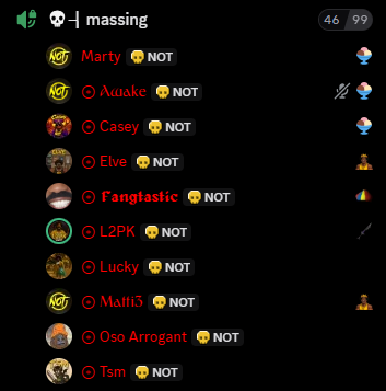 50 NOTORIOUS SMOKE THE FRIDAY WILDERNESS!

WE HEADED TO CASTLE AND FOUGHT PH+CUNAMIS AND OWNED THEM. 

WE FOUGHT INFLICTION AND GWASED THEM EAST WALL OF CASTLE AND WIPED THEM. 

WE FOUGHT EOP/IF AND PUSHED THEM TO SINGLES AND BEAT THEM BOTH.

TY FOR THE ACTION!