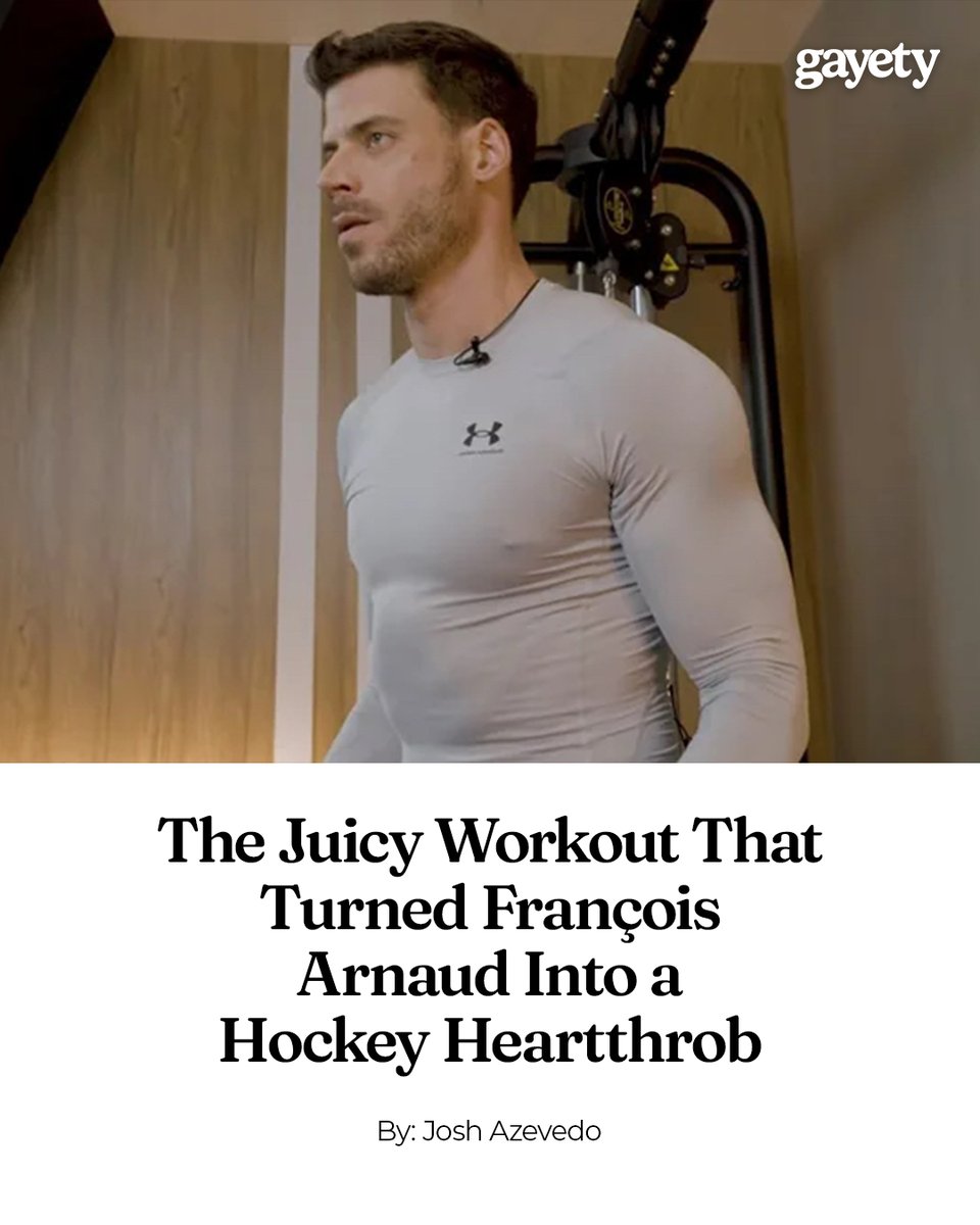 gayety's tweet image. François Arnaud is breaking hearts and the ice rink! See how the 'Heated Rivalry' star got into jaw-dropping hockey shape, and yes, that Under Armour physique is real.

🔗: gayety.com/francois-arnau…