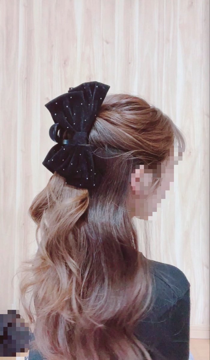 ぴちゅとお揃いのヘアクリップかわちい🖤