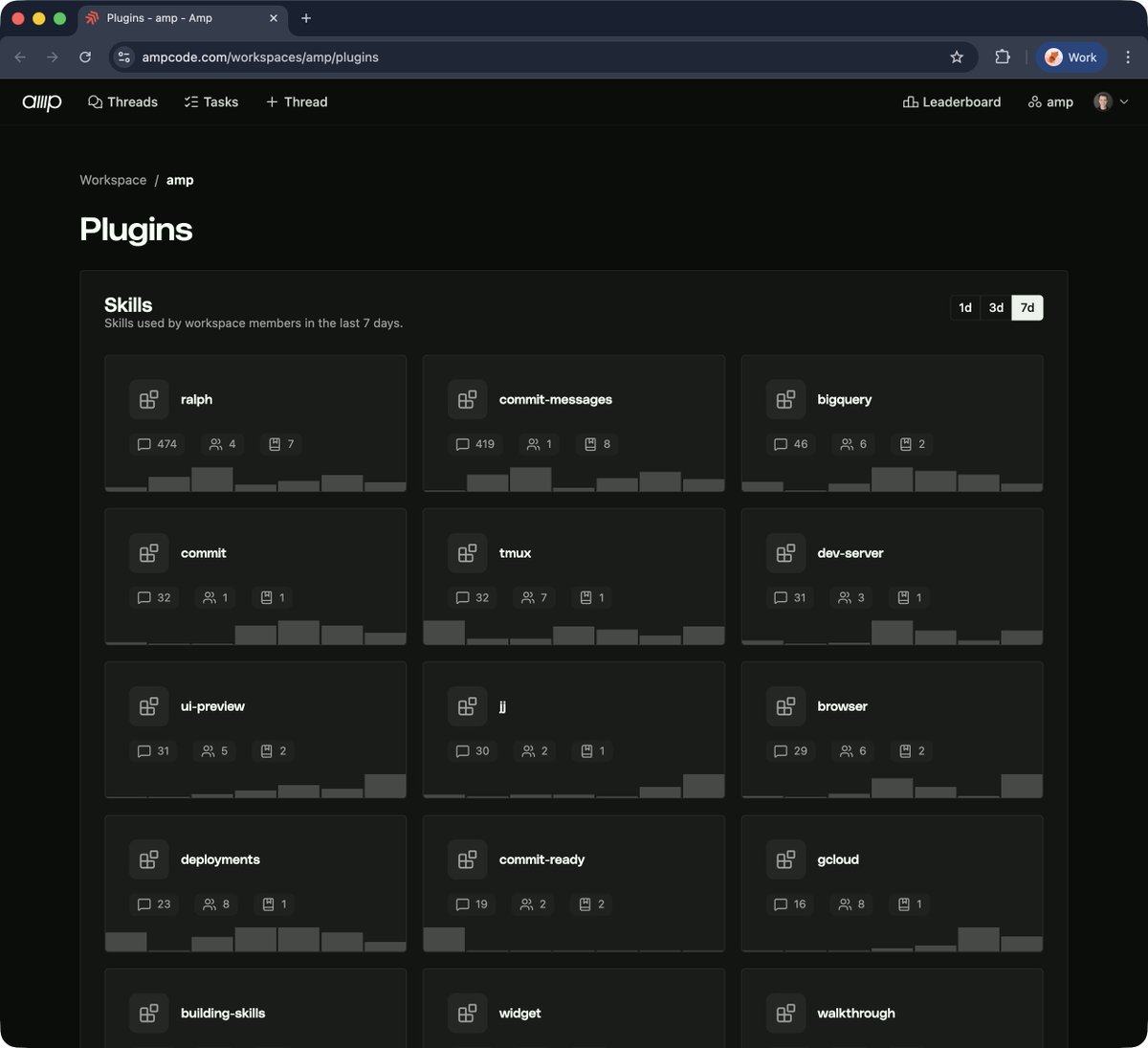Skills analytics dashboard