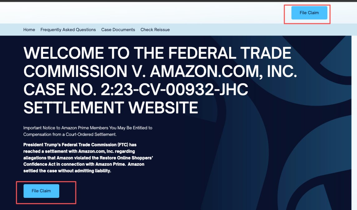 USCCStrategy's tweet image. #ClassAction #Lawsuit #Amazon Prime $2.5 Billion Settlement ($1.5 Billion For Consumers) 
Now To Claim here: subscriptionmembershipsettlement.com