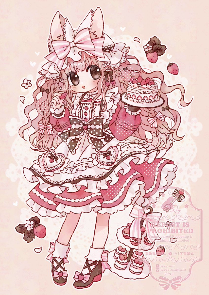 star_pocco's tweet image. いちごチョコうさちゃん🍓🐰