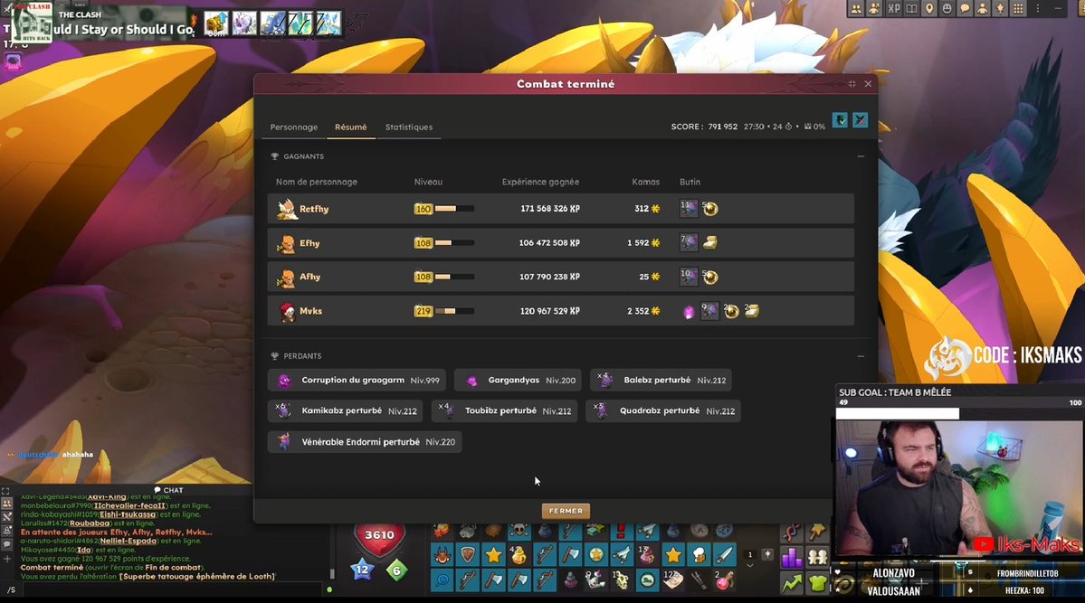 IksMaks's tweet image. 50% Drop Guilde + 50% Week-End + 380 à 480pp/perso + 65% Challenge : 9 feux seulement sur les 5 tentatives de la team 1, soit egal voir moins au drop habituels des derniers week-end (même sans le bonus guilde)  Vous aussi vous avez le sentiment que le bonus drop est cassé ?