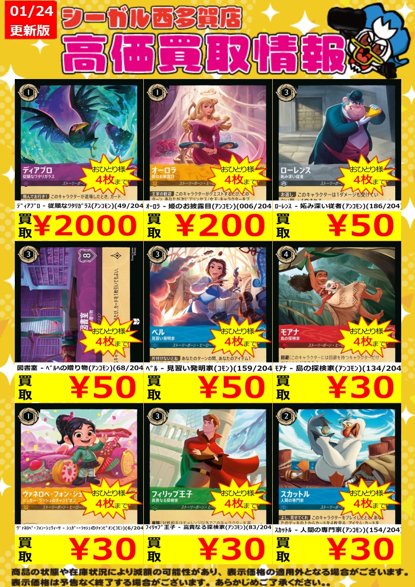 ≪ﾛﾙｶﾅ高価買取情報！！≫ 商品や状態や在庫状況により減額の可能性が