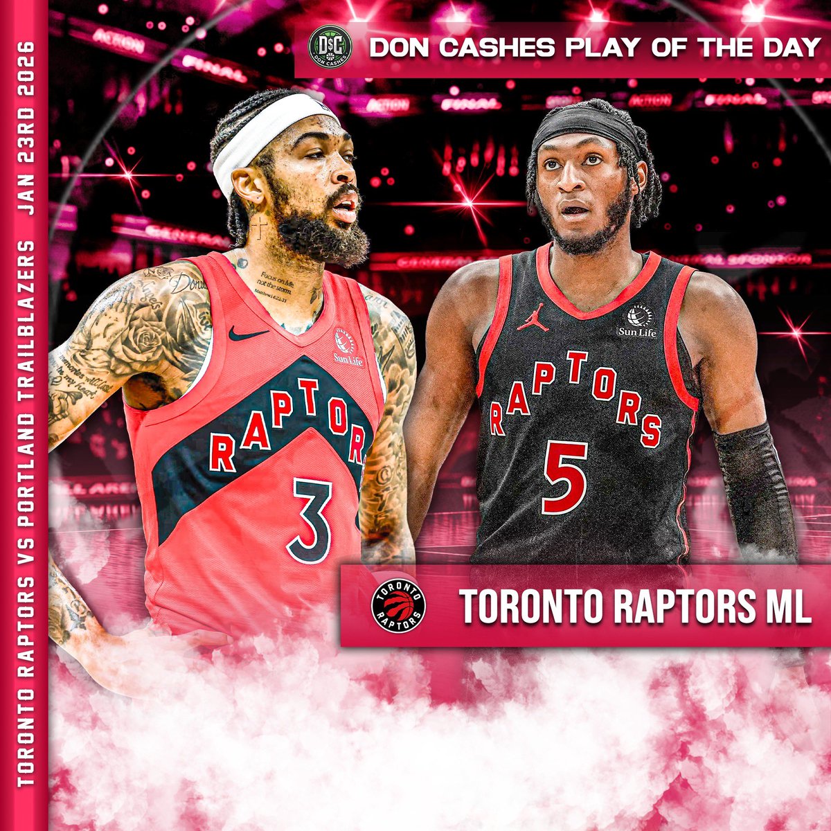 DaDonCashes's tweet image. Don Ladder Chaenge FINAL DAY 
  💰$250$ —&amp;gt; $2500 Challenge💰

        Day 5️⃣ HERE 🚨
       ——————————————
    Day 4: 🪜 $1,264—&amp;gt;$2,197🪜✅
  🚨  Day 5: 🪜 $2,197—&amp;gt;$3,703 

🎒— Toronto ML (-142) 

Run Up The BIG Bank Banger Last Day  
  Hope You Joined in To Win 🥇 

#ladder #win
