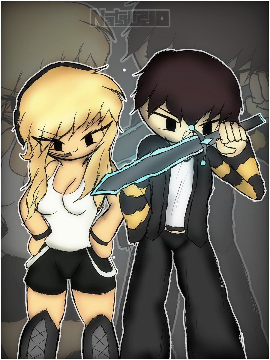 Natsurado's tweet photo. psycho girl &amp; hacker by mc jams https://t.co/jxOEOw87wH