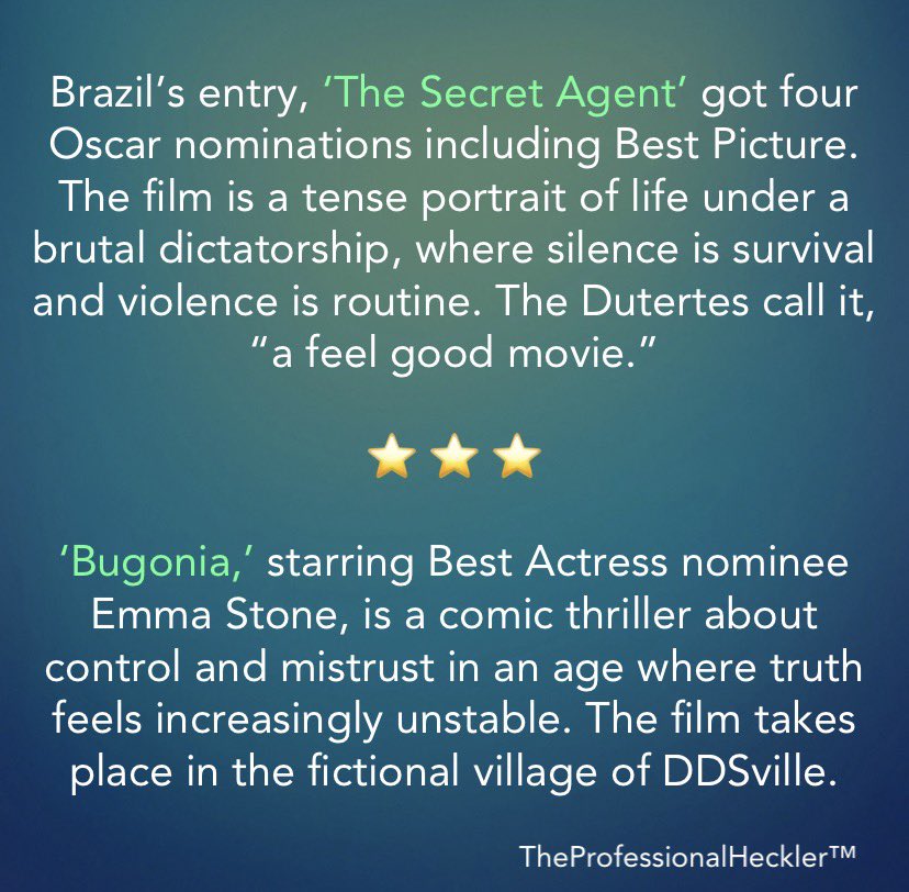 The Oscar nominees and Philippine politics