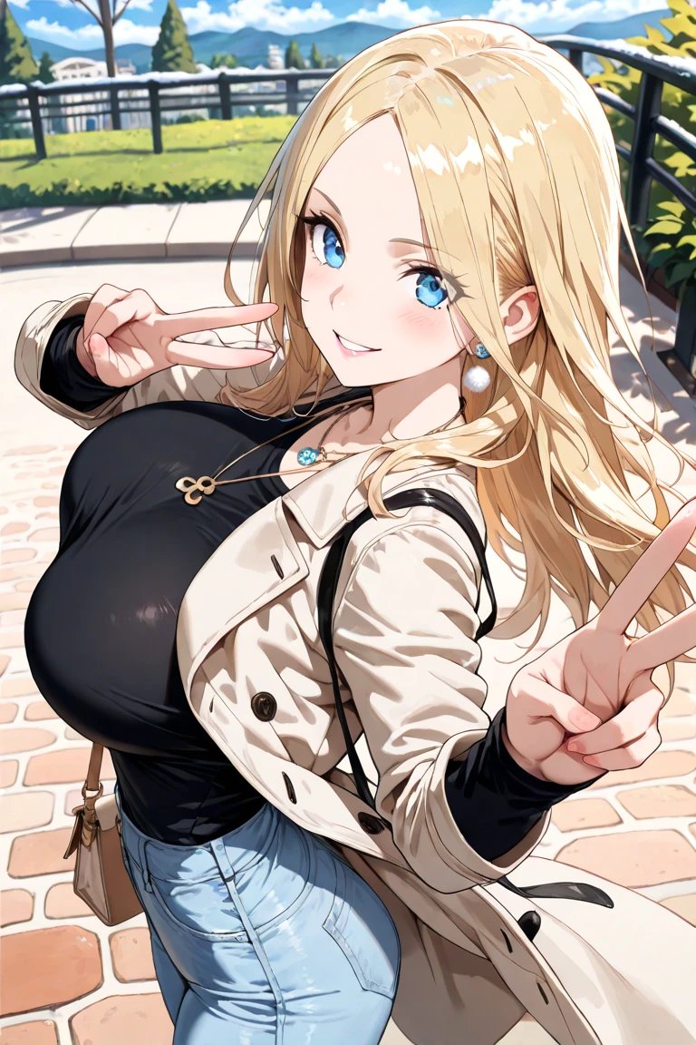 金髪さん This is an original SFW anime-style illustration. No
