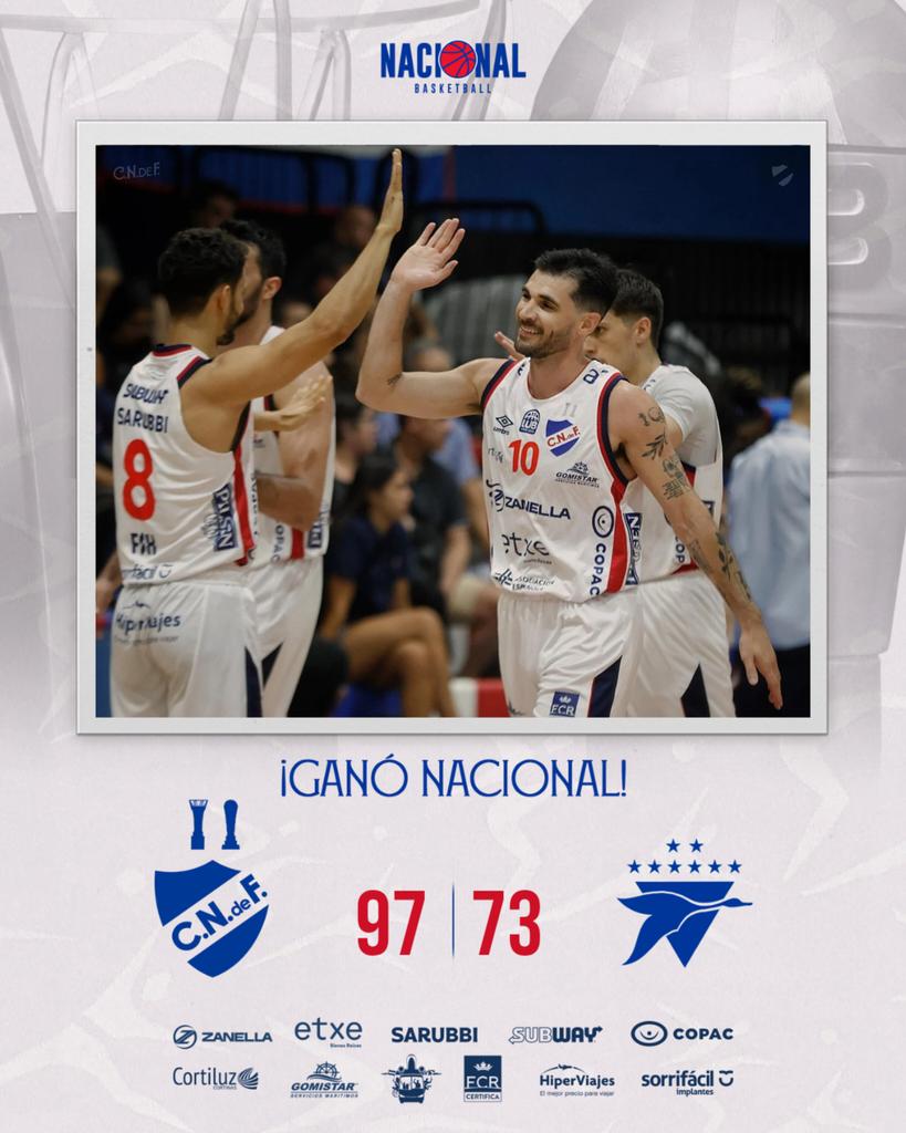 ¡𝗚𝗔𝗡𝗢́ 𝗡𝗔𝗖𝗜𝗢𝗡𝗔𝗟! 🔵⚪️🔴 

#Nacional 9️⃣7️⃣ - 7️⃣3️⃣ Biguá