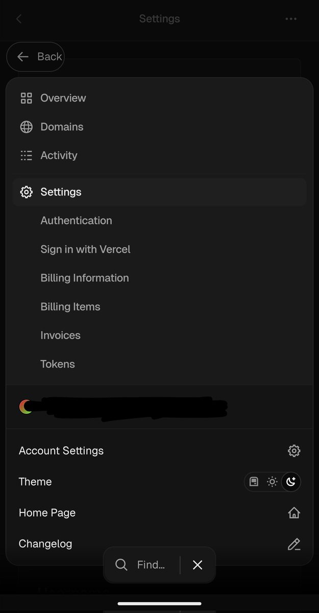 MarcelLuebben's tweet photo. @rauchg I tested it on my smartphone. When I open the menu and select "account settings" it sometimes opens another popover or go to /account/settings (I can share a video if needed).
Also the back button needs more padding https://t.co/qor0JENkBg