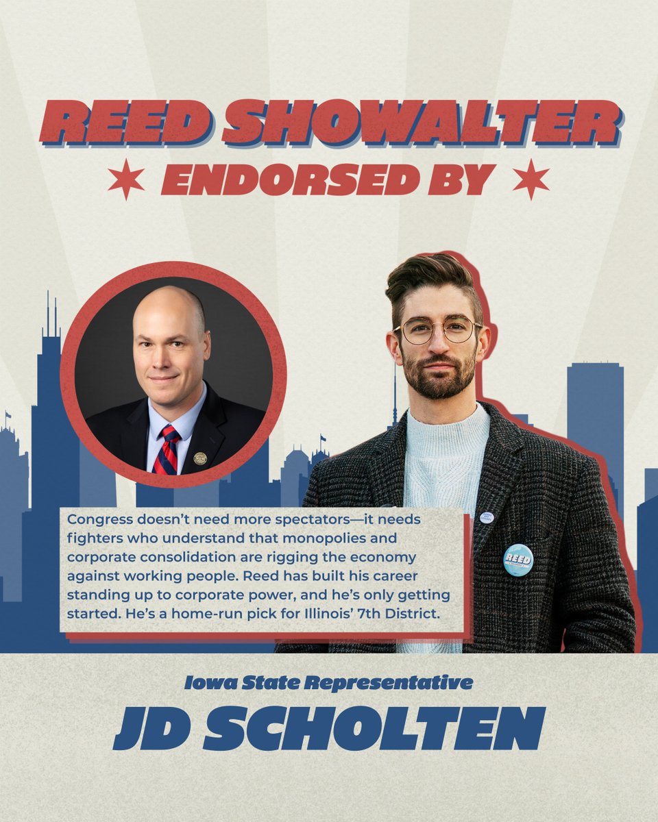 reed_showalter's tweet photo. .@JDScholten has been an unmatched champion for taking on the Big Ag monopolies that hurt farmers and drive up costs at the grocery store.
I'm proud to have his endorsement and to fight alongside him for an economy that feeds people, not corporate profits. https://t.co/did5b5kldu