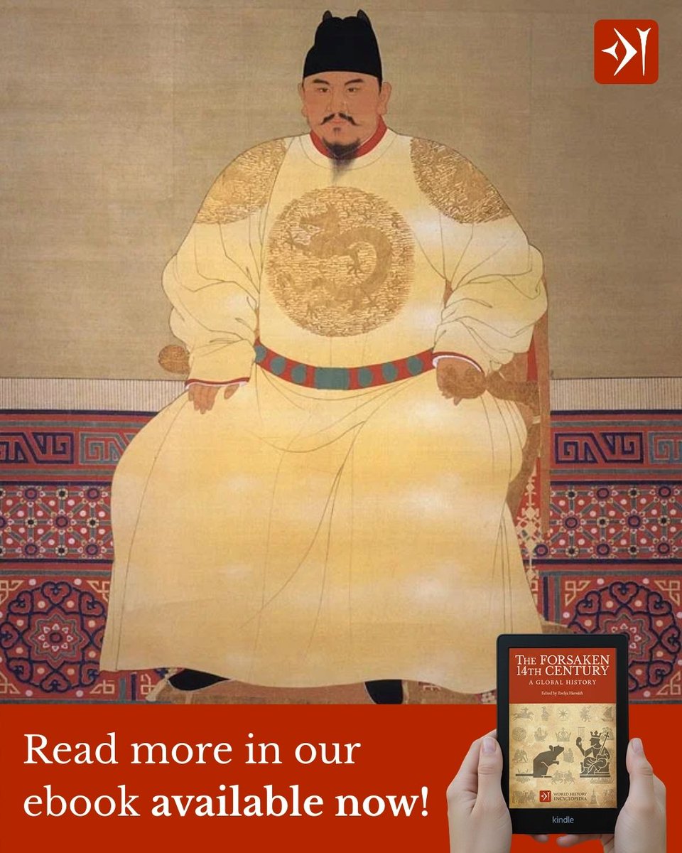 whencyclopedia's tweet image. 🖌️ This painted silk hanging depicts The Hongwu Emperor, the first #emperor of the Ming #Dynasty (1368 to 1644 CE) who reigned from 1368 to 1398 CE. The imperial Ming dynasty ruled #China from 1368 to 1644, replacing the Mongol Yuan dynasty which had been in power since the 13th