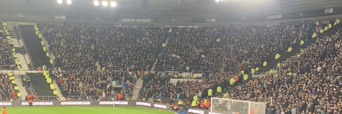 The Albion fans who have packed the Away End at Pride Park for Derby County(A) despite 10 league losses in a row on the road.

#WBA