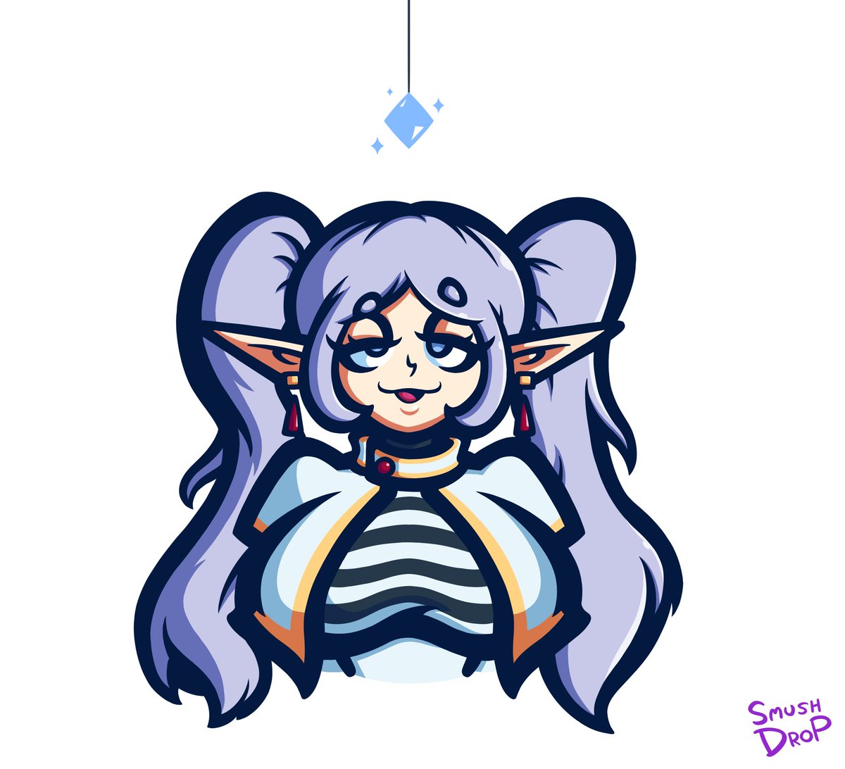 After rummaging through that chest, all Frieren found was just some random crystal.

It sure is pretty, though...And so hard for her to look away from it...🤭

Lewd version tomorrow 👀