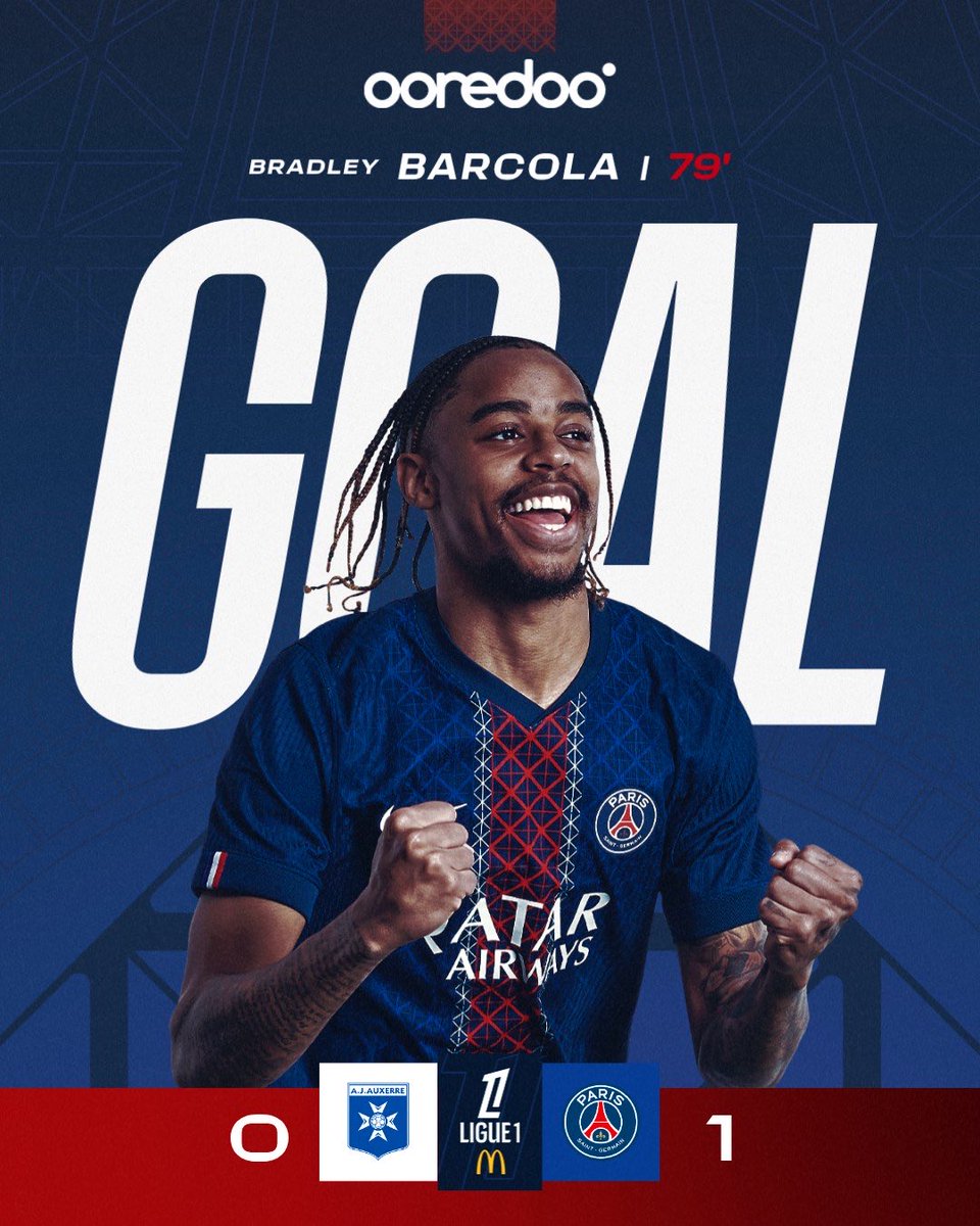 ⏱️ 79' I YESSSS BRADLEY! 😍 #AJAPSG I @Ligue1_ENG