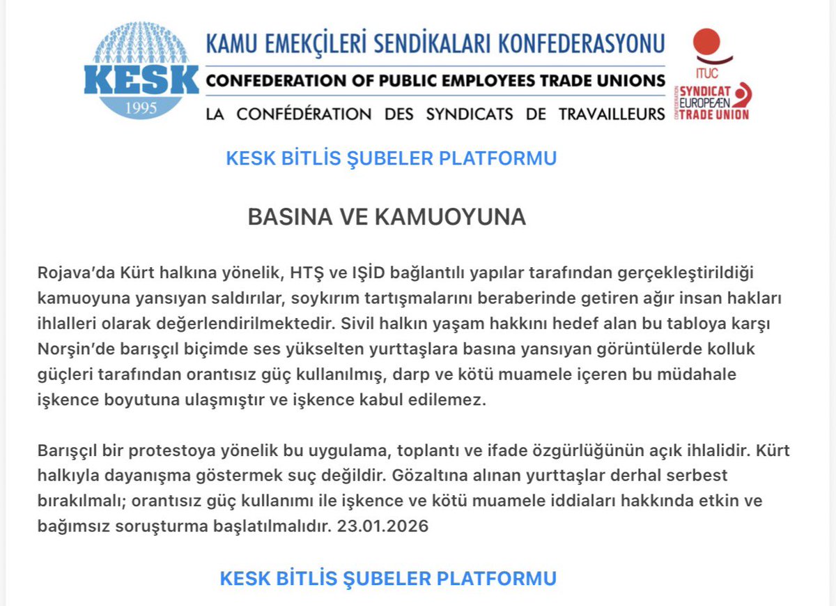 SesBitlis's tweet image. #Norşin #Güroymak da barışçıl protestoya yönelik orantısız güç kullanımı, toplantı ve ifade özgürlüğünün açık ihlalidir