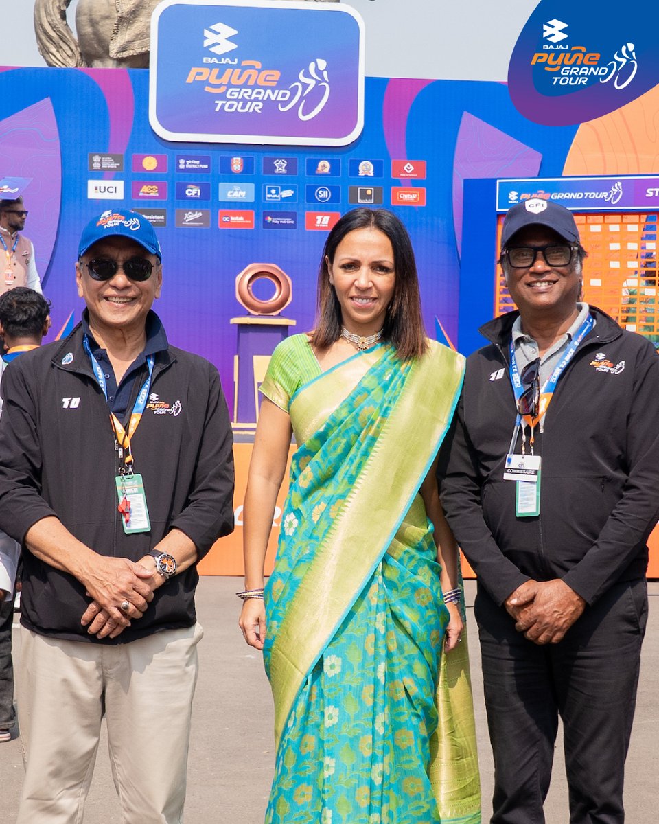 Honored by the presence of Ms. Amina Lanaya, Director General, UCI, at the grand finale of the Bajaj Grand Tour. Her presence truly elevated the occasion.

#PuneGrandTour @Bajaj Pune Grand Tour