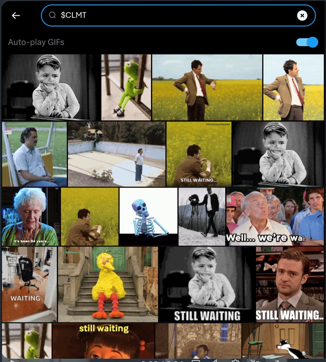 Has X integrated Grok into its GIF selector? It is giving me some really  insightful suggestions. $CLMT