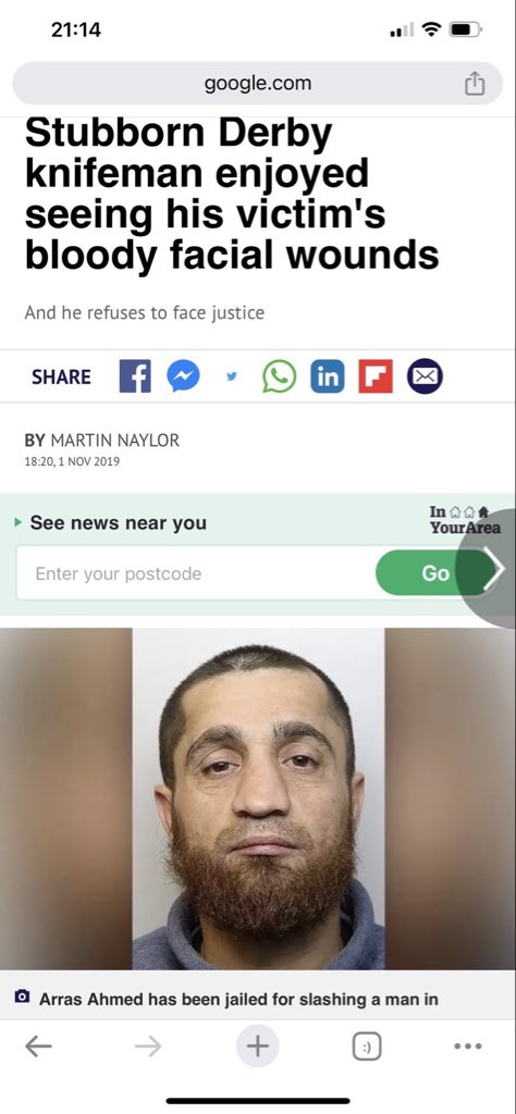 peterstopcrime's tweet image. He ain’t from Derby, he doesn’t even speak fucking English but he’s been done for extreme violence before, which makes you wonder what the fuck he’s still doing here?

He’s also a sick bastard, he repeatedly asked to see the photos of the victims injuries and took great pleasure…