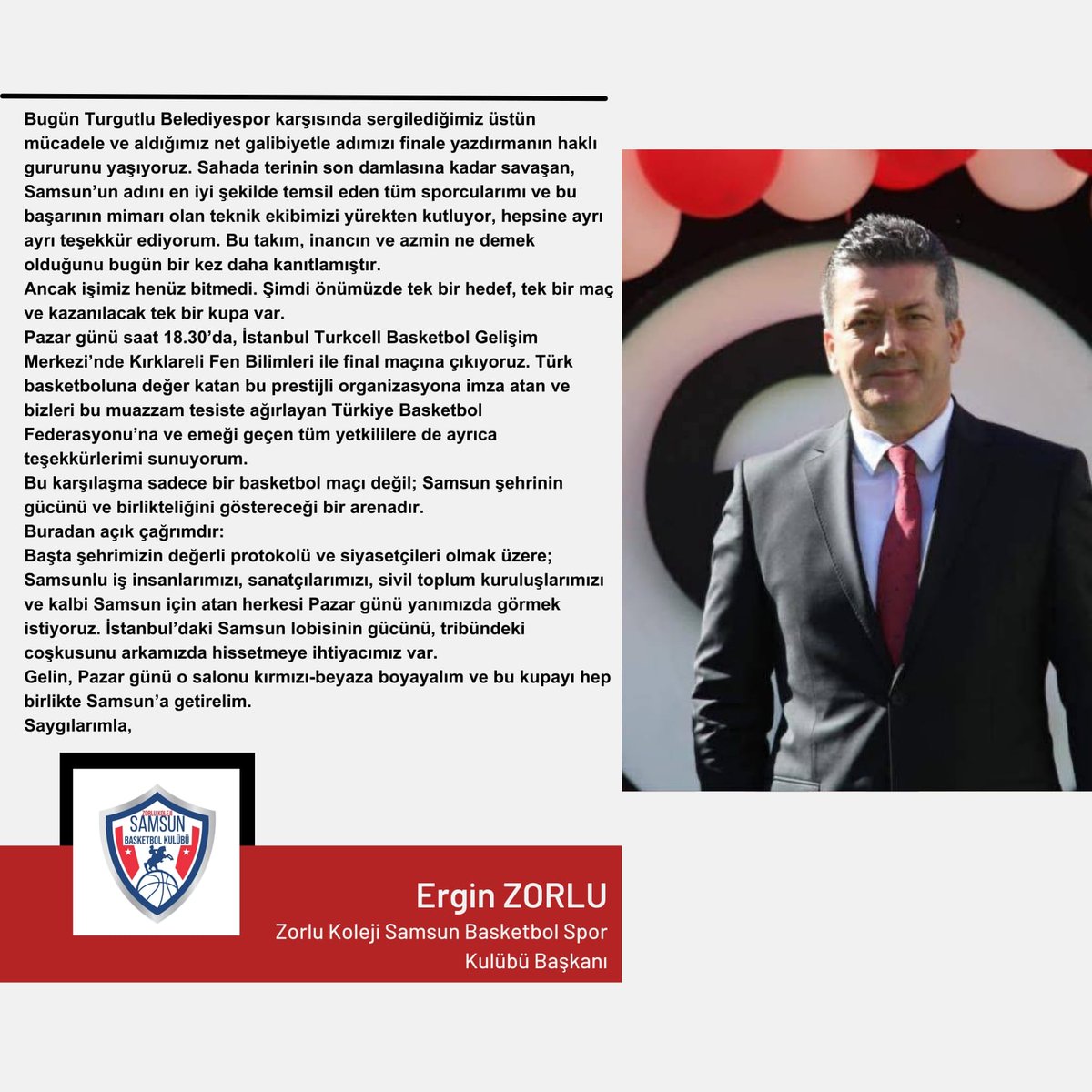 ✨️Final Öncesi Başkanımızdan Acıklama
<a href="/erginzrlu/">Ergin ZORLU</a> 
#Samsunspor
<a href="/HTSpor/">HT Spor</a> 
<a href="/spordaroportaj/">Sporda Röportaj</a>