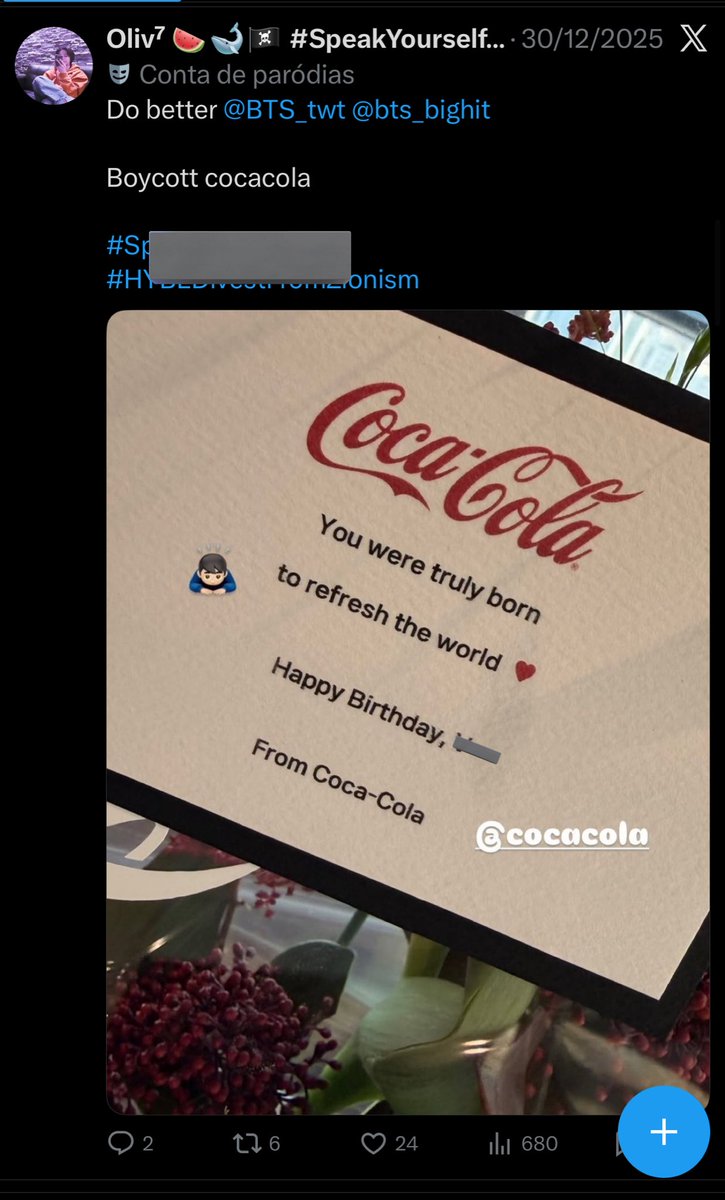 AzulindigoRM's tweet image. LISTA DE PESSOAS QUE APOIARAM E INCENTIVARAM BOICOTE DIRETO E INDIRETO AO B75!

x.com/n_p_e_a?s=21

x.com/matchastarcand…

x.com/lilacwichu?s=21

x.com/chaettez?s=21