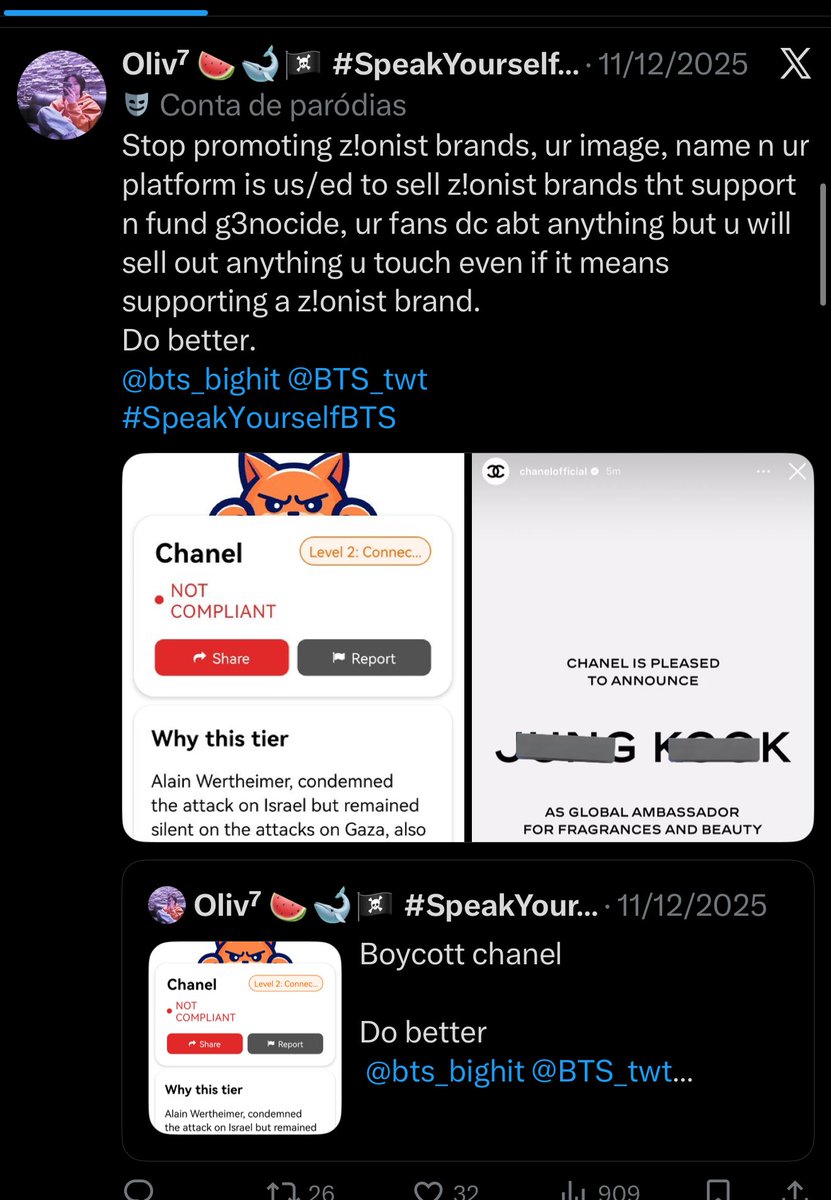 AzulindigoRM's tweet image. LISTA DE PESSOAS QUE APOIARAM E INCENTIVARAM BOICOTE DIRETO E INDIRETO AO B75!

x.com/n_p_e_a?s=21

x.com/matchastarcand…

x.com/lilacwichu?s=21

x.com/chaettez?s=21