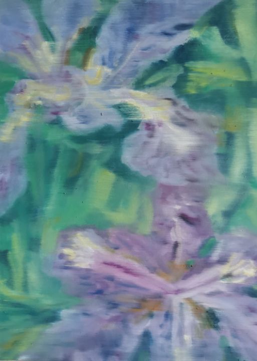 CultureSower's tweet photo. Art of the Day! "To Van Gao Blue Iris 1". Buy at: https://t.co/Qezm1thOlJ https://t.co/KkHF9rIw9v