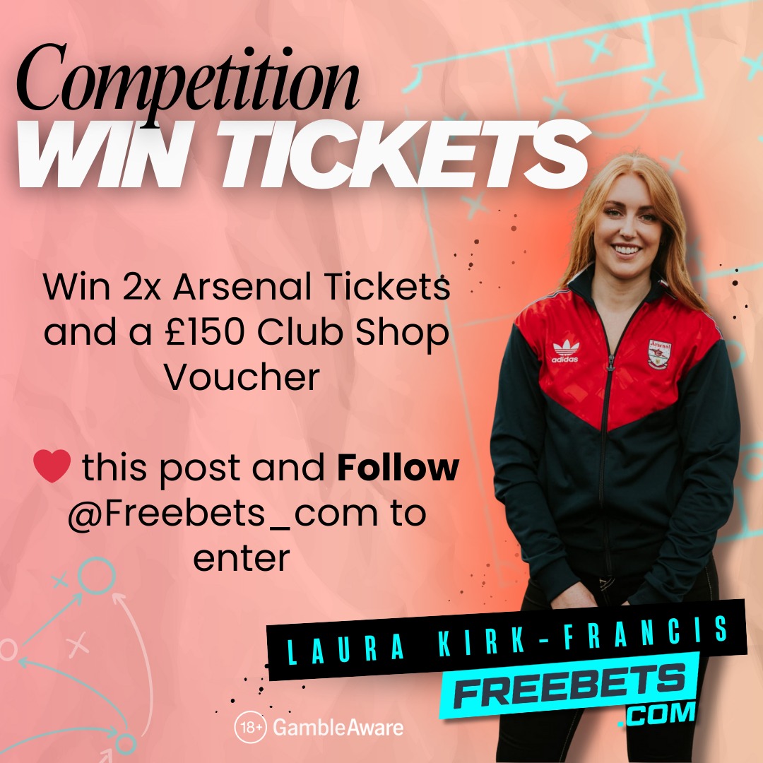 LauraKirk12's tweet image. Right lads, I always get asked if I can help get people tickets for Arsenal and usually the answer is no...but

COMPETITION TIME...

🎁 Win 2x Arsenal Tickets for upcoming game of choice*
🎁 Win £150 Club store voucher

FOLLOW @freebets_com to enter and RT + like this post…