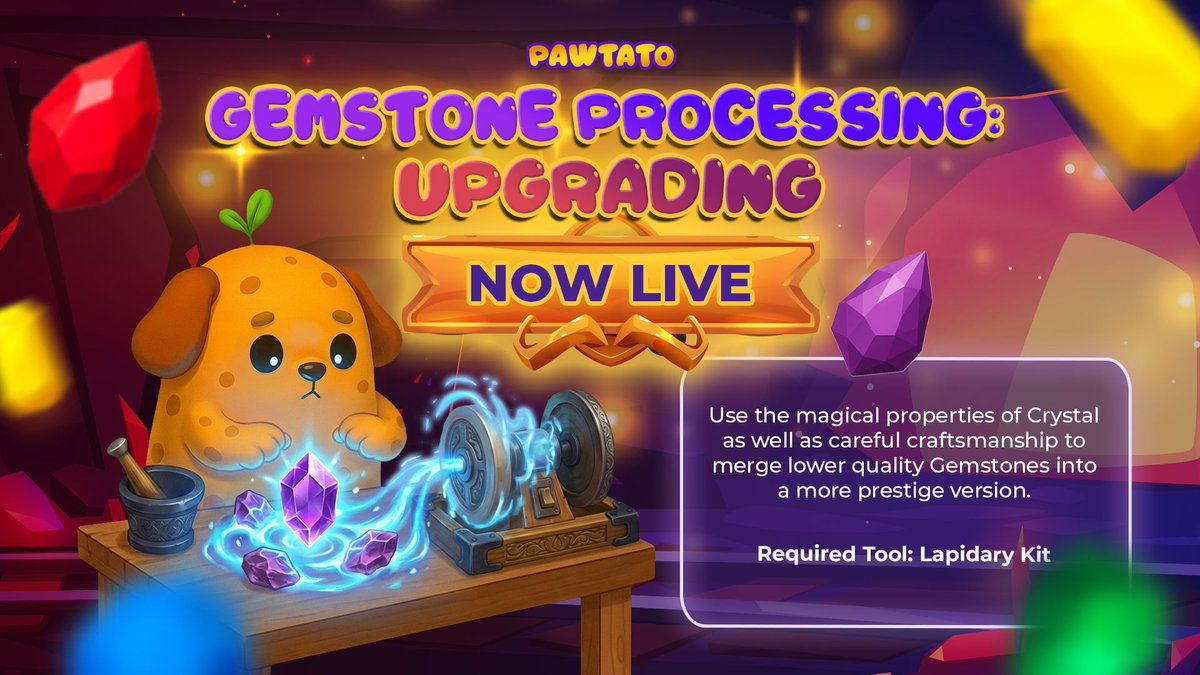 𝗚𝗲𝗺 𝗣𝗿𝗼𝗰𝗲𝘀𝘀𝗶𝗻𝗴: 𝗨𝗽𝗴𝗿𝗮𝗱𝗶𝗻𝗴 𝗡𝗢𝗪 𝗟𝗜𝗩𝗘! 💎

𝗨𝗽𝗴𝗿𝗮𝗱𝗶𝗻𝗴 is the art of merging multiple lower-quality gemstones into a single stone of a higher tier. Through careful alignment and sustained flow, lesser gems are refined into something greater.

This