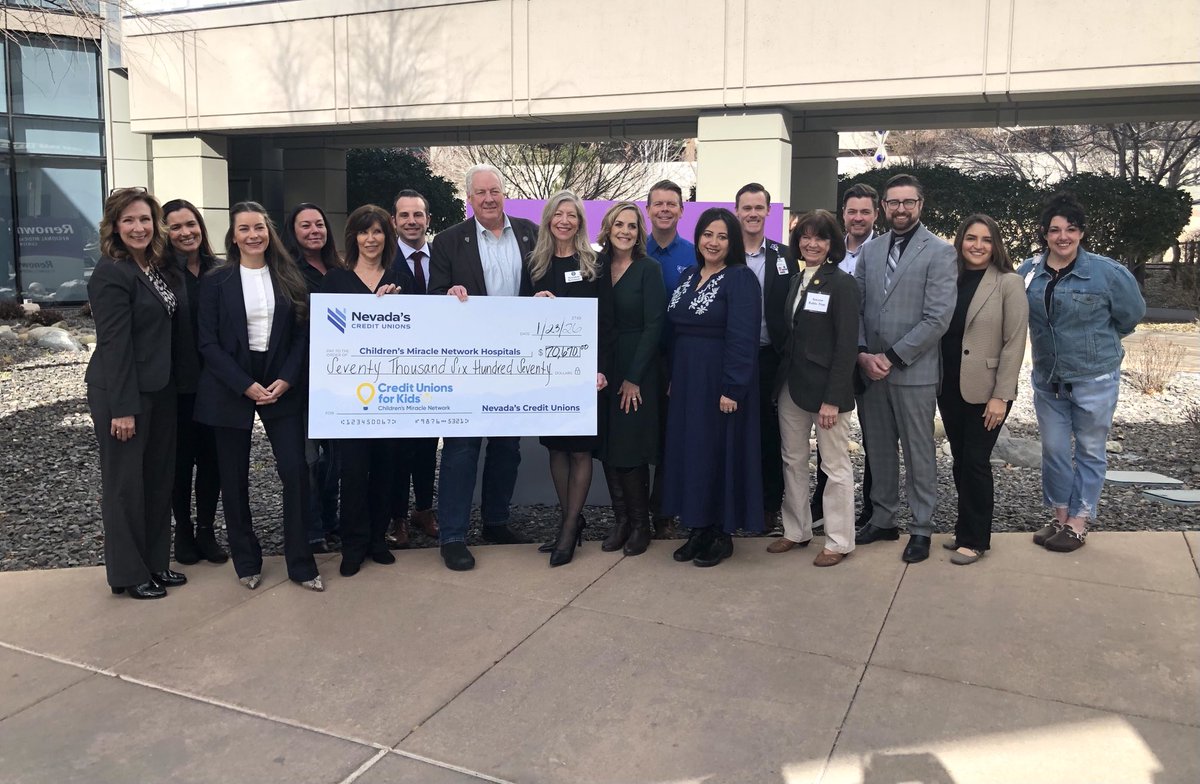 Happy to be a part of the check presentation from Nevada Credit Union League to ⁦⁦<a href="/RenownKids/">Renown Children's Hospital (Archived)</a>⁩ Children's Hospital.