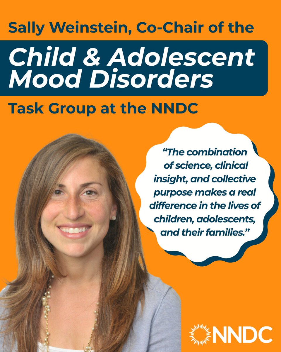 NNDC_official's tweet photo. Hear from Dr. Sally Weinstein on how the Child &amp; Adolescent Mood Disorders Task Group is bringing together science, clinical insight, and shared purpose to improve mental health outcomes for young people and their families. 😊

#MentalHealth #TaskGroup #NNDC https://t.co/RkRxF0gQOt