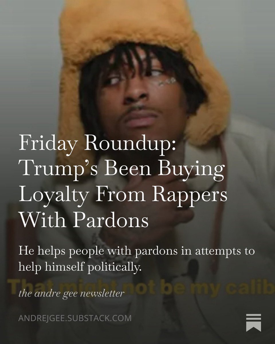 “Nevertheless, it’s a cynical glimpse of how far removed we are from hip-hop’s anti-establishment roots, and how little consequence there is for being overtly conservative.”

open.substack.com/pub/andrejgee/…