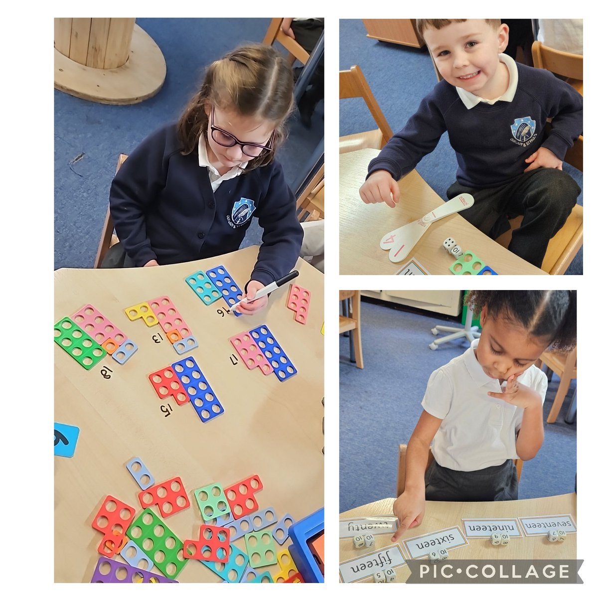 Year1_OLSP's tweet photo. This week Year 1 have been exploring teen numbers. One mathematician declared, "Eleven and twelve should be called one-teen and two-teen." What a wonderful observation! ๐๐ #OLSPmaths https://t.co/6sD8s1FhEw