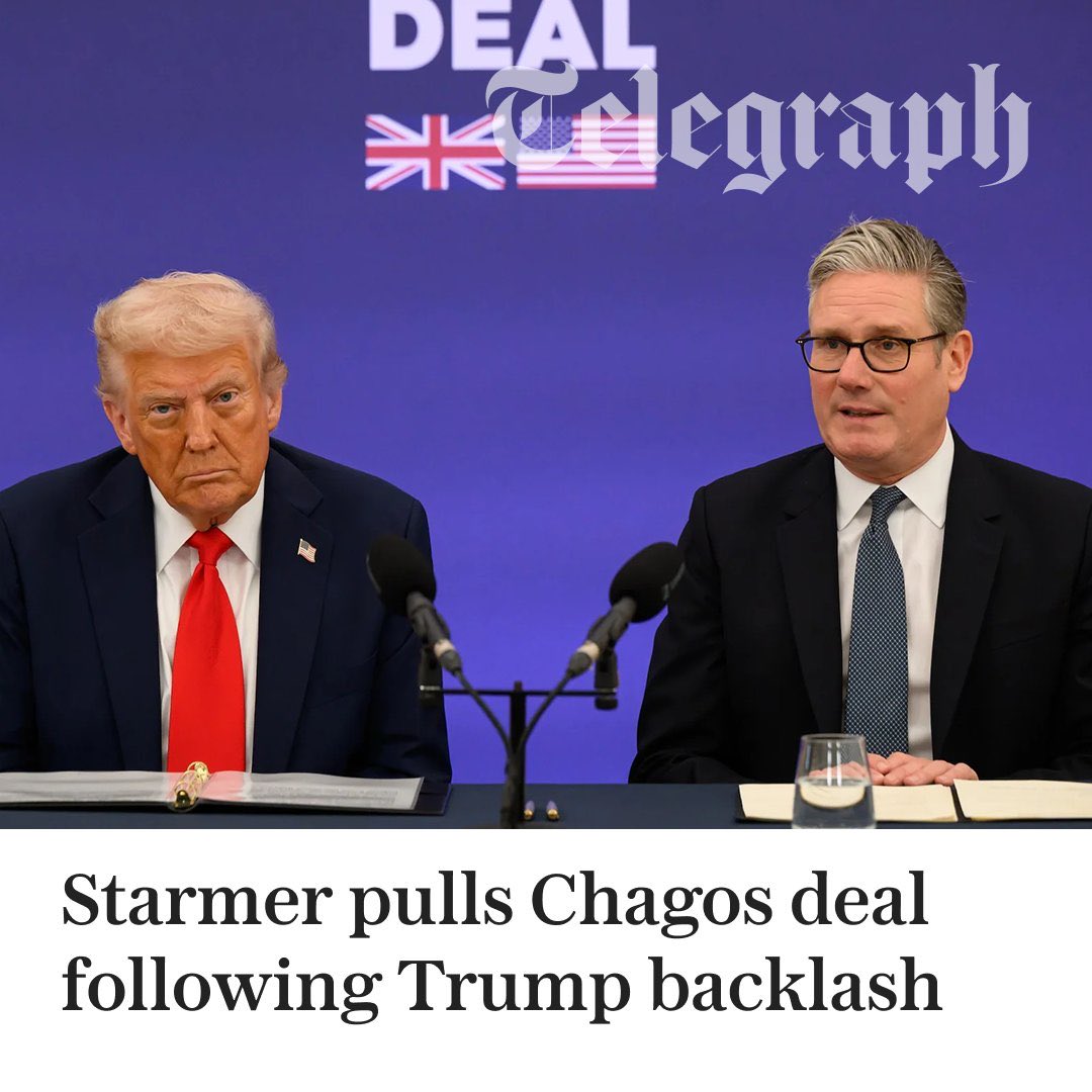 DrewPavlou's tweet image. Trump just saved Britain from one of the most humiliating and disastrous international deals in its long national history. Keir Starmer wanted to transfer British land to a CCP ally while paying tens of billions of dollars for the privilege. 

If it is true that the Chagos deal…