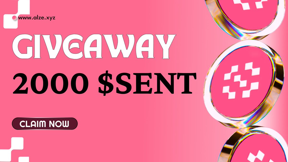 0xAlze's tweet image. 2000 $SENT GIVEAWAY!🔥

⏹️Just fill the form: docs.google.com/forms/d/e/1FAI…