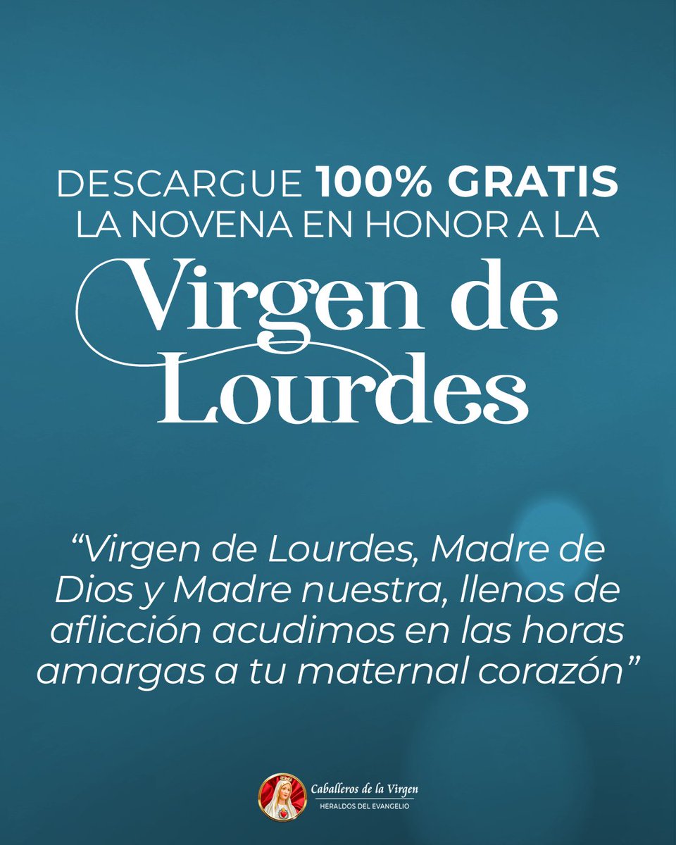Cab_Ecuador's tweet image. ¡Salve María

Acompáñenos a pedir por la salud de los enfermos rezando la novena de la Virgen de #Lourdes 🙏 del 2 al 10 de febrero. 

Descargue 100% GRATIS la novena en su honor y deje sus intenciones a continuación. 

caballerosdelavirgenecuador.com/novena-virgen-… 

#caballerosdelavirgenecuador