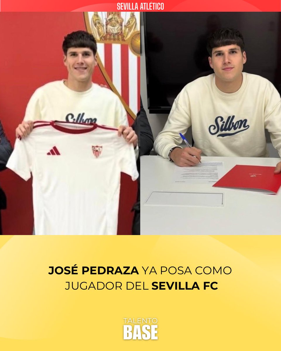 TalentoBase's tweet image. 🚨 José Pedraza 𝐲𝐚 𝐞𝐬 𝐣𝐮𝐠𝐚𝐝𝐨𝐫 𝐝𝐞𝐥 𝐒𝐞𝐯𝐢𝐥𝐥𝐚 𝐀𝐭𝐥𝐞́𝐭𝐢𝐜𝐨.

El delantero, sobrino de Alfonso Pedraza, llega procedente del CA Antoniano y se convierte en la 1ª incorporación del filial del #SevillaFC en este mercado.

🔜 Iker Villar se marcha al Antoniano.
