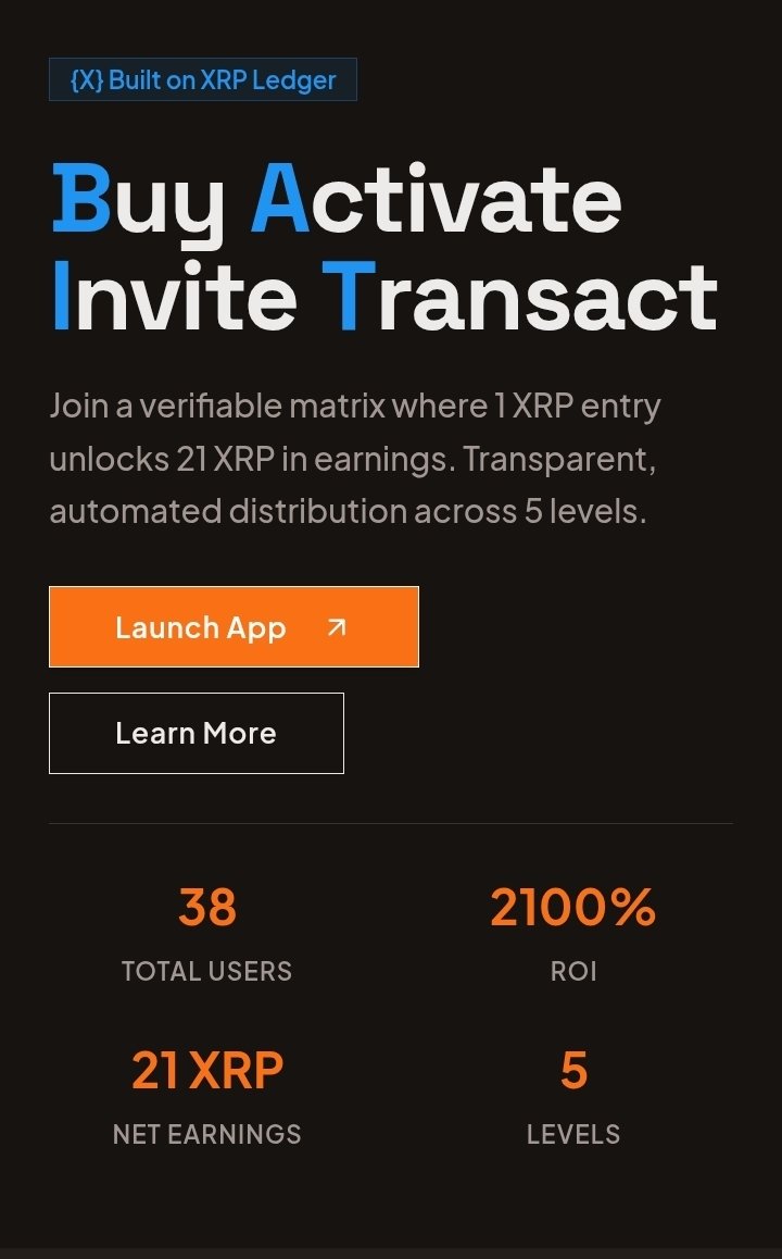 No hype. No influencers.
38 participants joined the BAIT Earning Protocol in the first 24 hours.
On-chain earnings > promises.

2100% ROI starting with 1 $XRP

Join the $BAIT passive income train.
Stay Baited🎣

🔗  matrix.baitsonxrp.com