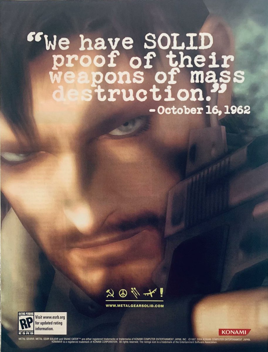 MetalGear_QWC's tweet image. "We have SOLID proof of their weapons of mass destruction."